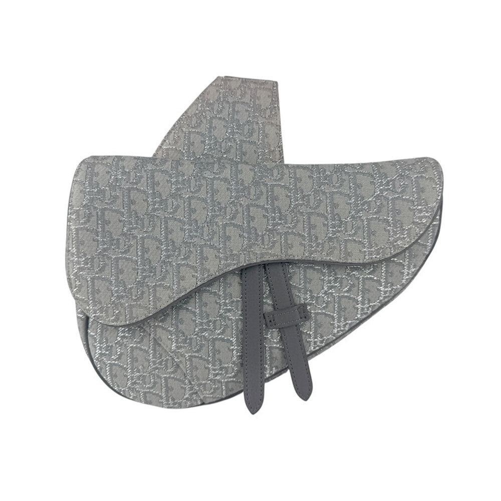 CHRISTIAN DIOR Gray Canvas Shoulder Bag - Picture 1 of 5